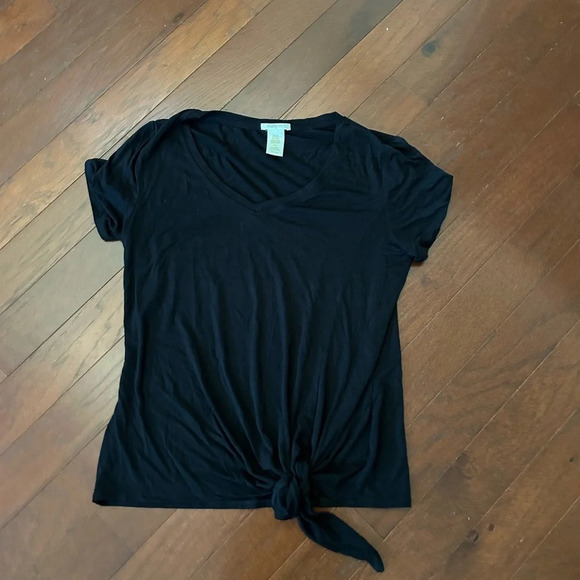 Matty M black tie knot front t shirts size S like new condition - Picture 2 of 5